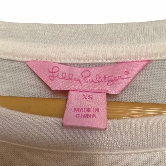 Lilly Pulitzer Multi Color Silk Tee XS - Picture 3 of 4